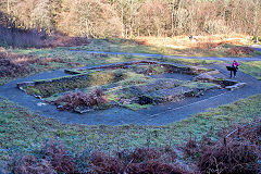 
Mineslope Colliery foundations, Upper Cwmbran, January, 2014