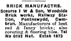 
An advert for 'W Scourse and Son' in 1907