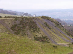 
Cwm Lickey Colliery tips, January 2012