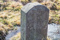 
'PP', Pontypool Parish, with 'LUP' on reverse, Mynydd Maen, January 2016