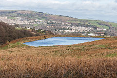 
Cwm Lickey pond, or middle reservoir, February 2016