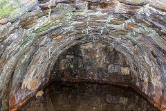 
Cwm Lickey middle pond overflow outlet, February 2016