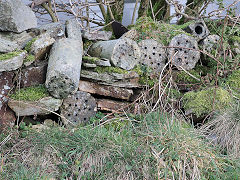 
Tuyeres at Cwm Defn near the Upper Brick Yard, January 2025