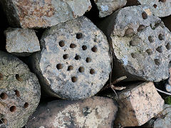 
Tuyeres at Cwm Defn near the Upper Brick Yard, January 2025