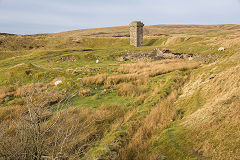 
Hill Pit chimney and cottage, Blaenavon, January 2014