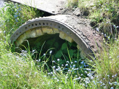 
Blaenavon Ironworks, end of upper calcinating kilns, May 2012