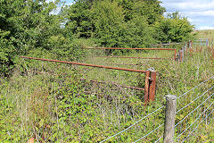
Trackbed of the LNWR Blaenavon to Brynmawr line accommodation crossing, July 2020