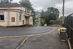 
The tramroad ran on top of the wall at the 'Masons Arms', August 2020