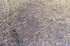 
The manhole covering the shafts, Risca Blackvein Colliery, April 2016