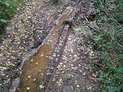 
Pipework running from well, Risca Blackvein, August 2008