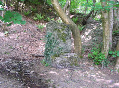 
Cox's Quarry, Crosskeys, concrete foundations at main inclines foot, May 2010
