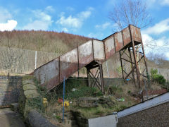 
Crosskeys station footbridge, January 2012