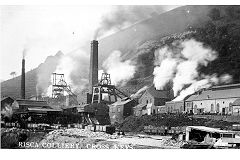 
North Risca Colliery, Crosskeys, the Cornish engine house is being demolished, © Photo courtesy of Risca Museum