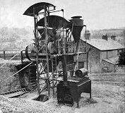 
A belt-driven hoist at the Danygraig Quarry siding
