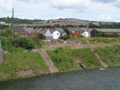 
The site of the tinplate works sidings, August 2008