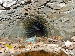 
Cwmcarn dam, interior of the second sluice outlet, December 2008