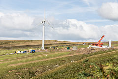 
Blaentillery wind turbines being installed, September 2015