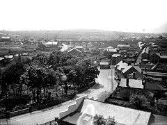 
Carmeltown from the top of the spoil tip, © Photo courtesy of Rufus Cavedin