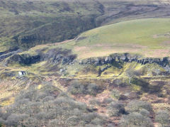 
A panorama of the Bedwellty Quarry and levels, March 2014