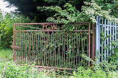 
The gates to the NCB Tredegar Central Workshops, June 2019