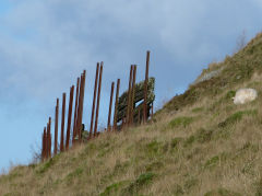 
Troedrhiwgwair buttress holding back the mountainside, November 2011