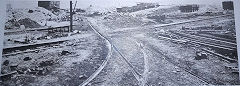 
Tredegar Tramroad at Tredegar Ironworks crossing railway tracks, © Photo courtesy of 'Paddington Studios'