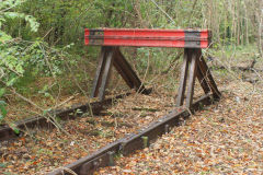 
The end of the Machen Quarry branch, the buffers at Machen, October 2010