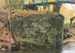 
Machen Forge tramway river bridge abutments, November 2010