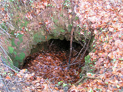 
Ancient lead mining to the NE of the 'Maen Llwyd', Draethen, December 2009