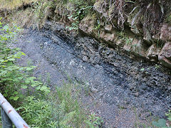 
Exposed coal seam in the Warren, Caerphilly, May 2026