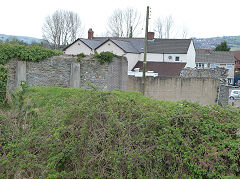 
Rhos Llantwit Colliery gasworks walls, Caerphilly, April 2012