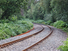 
The Taff Bargoed line at the Taff Bargoed Centre (Taff Merthyr Colliery), September 2021