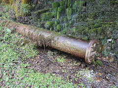 
The sewerage pipe above Hafod Arch, Clydach Gorge, April 2022