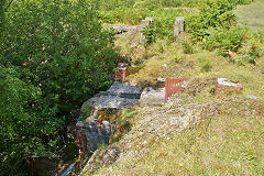 
Clydach Limeworks aggregate bins, August 2010