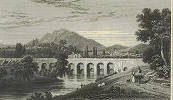 
Abergavenny (Llanvihangel) Tramroad viaduct over the River Usk at Llanfoist, c1830