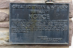 
Great Southern  & Western Railway notice board, Llanelly Hill, July 2020