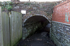 
Rhiwderin Subway originally to the Graig Iron and Tinplate Works, now a housing estate, December 2017