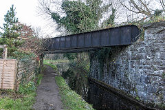 
Brecon and Merthyr Railway bridge over the B & A Canal, Talybont, November 2018
