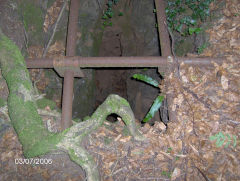 
Leadmine airshaft, Wyndcliff, Tintern, July 2006