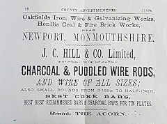 
An advert for J C Hill & Co Ltd from 1884, © Photo courtesy of Ian Cooke