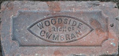 
'Woodside Brick Co Cwmbran' This example came from a repaired garden wall in Pontnewydd, the house dates from approximately 1900.