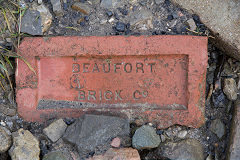 
'Beaufort Brick Co' type 2 with wide letters, from Beaufort Brickworks