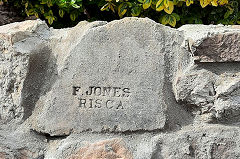 
'F Jones Risca' on part of a block, © Photo courtesy of Andrew Edwards