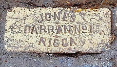 
'Jones Darran No 1 Risca', Risca Brickworks, found at Hafod Copperworks, Swansea, © Photo courtesy of Chris Jones Jenkins