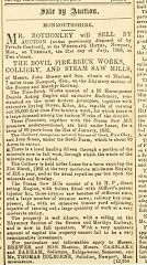 
Bovil auction sale notice, 21 July 1868, © Photo courtesy of Ben Cottam