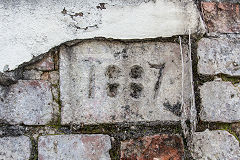 
Sudbrook Shipyard, an '1887' inscribed brick possibly from the Sudbrook brickyard