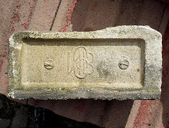 
'N B Co' monogram for 'Noel Bros Co' from Pontyclun Brickworks, Llantrisant © Photo courtesy of Frank Lawson