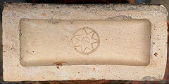 
Star emblem on reverse of 'Noel Bros Co Llantrissant', Side 2, from Pontyclun Brickworks, Llantrisant &copy; Photo courtesy of Michael Thomas
