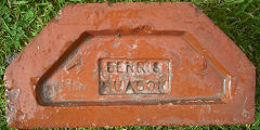 
'Dennis Ruabon' a shaped brick from Hafod brickworks, Rhos. © Photo courtesy of the Buckley Socierty and 'Old Bricks'