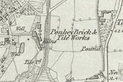 
Ponkey brickworks, Rhos, 1872, © Crown Copyright reserved